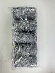 Polyester Soft Makrome İpi 2mm Siyah Beyaz Kırçıllı - 5x200 Gram (Toplam 1Kg)