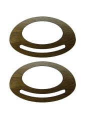 Ahşap Çanta Sapı Mdf Kulp Ceviz (1 Çift) yarım daire