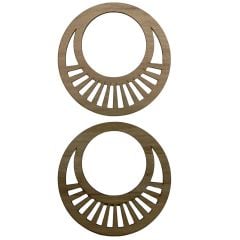 Ahşap Çanta Sapı Mdf Kulp Açık Meşe Zebra Desen  (1 Çift)