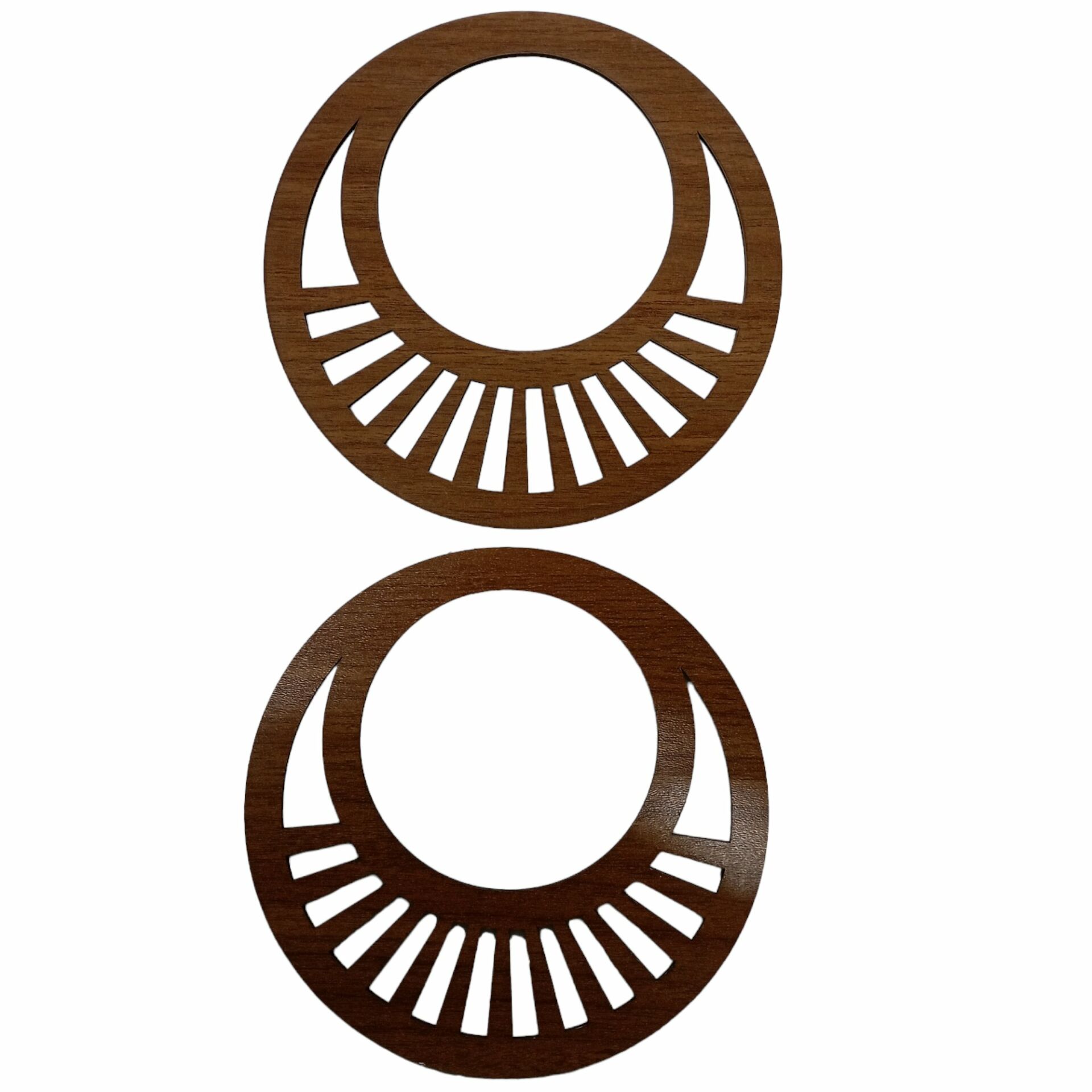 Ahşap Çanta Sapı Mdf Kulp Ceviz Zebra Desen  (1 Çift)