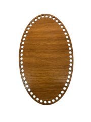 Ahşap Oval Elips Sepet Tepsi Tabanı 25x15cm Ceviz Çift Yüz 3 mm MDF