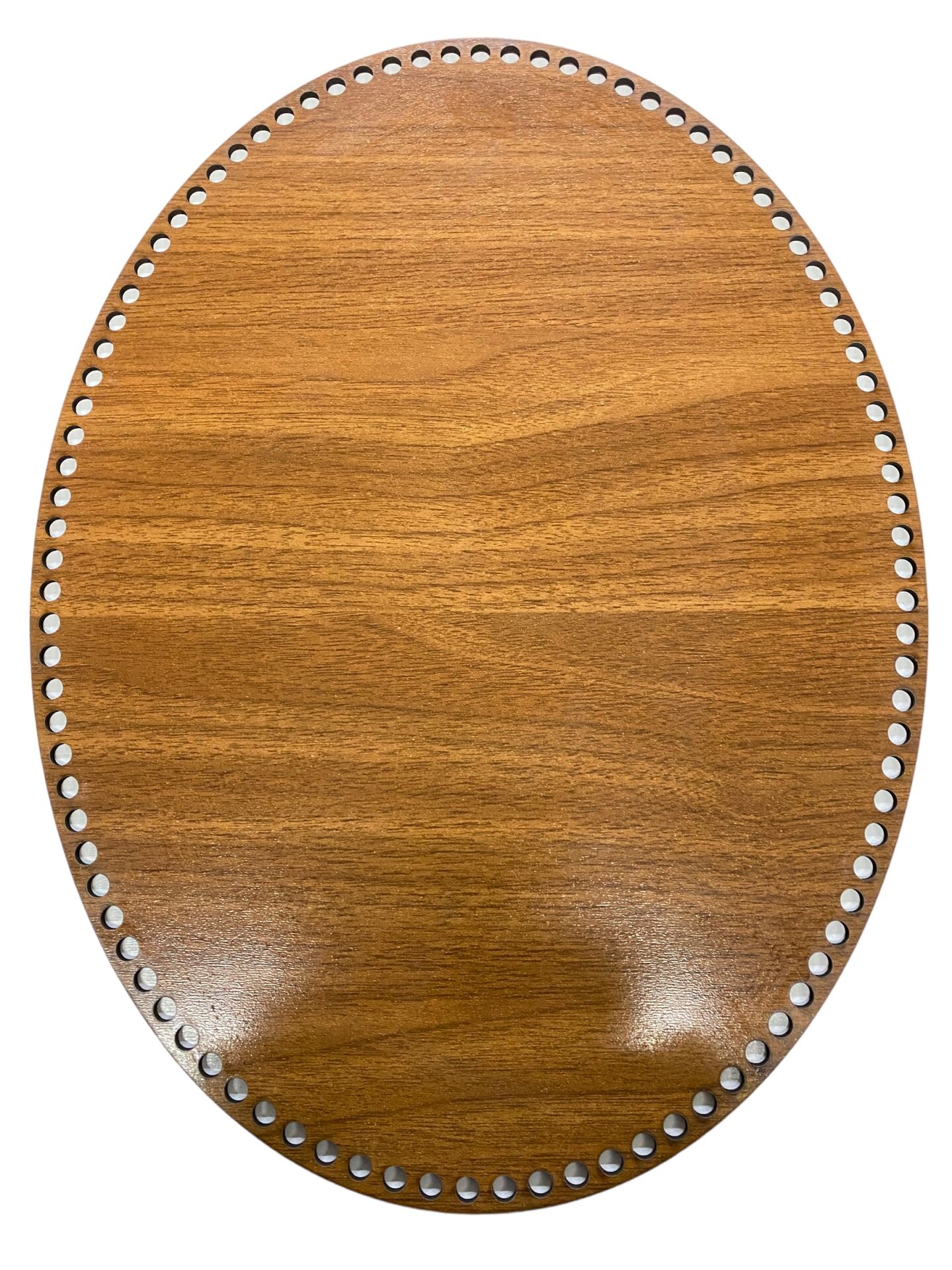 Ahşap Oval Elips Sepet Tepsi Tabanı 40X30 cm Ceviz Çift Yüz 3 mm MDF