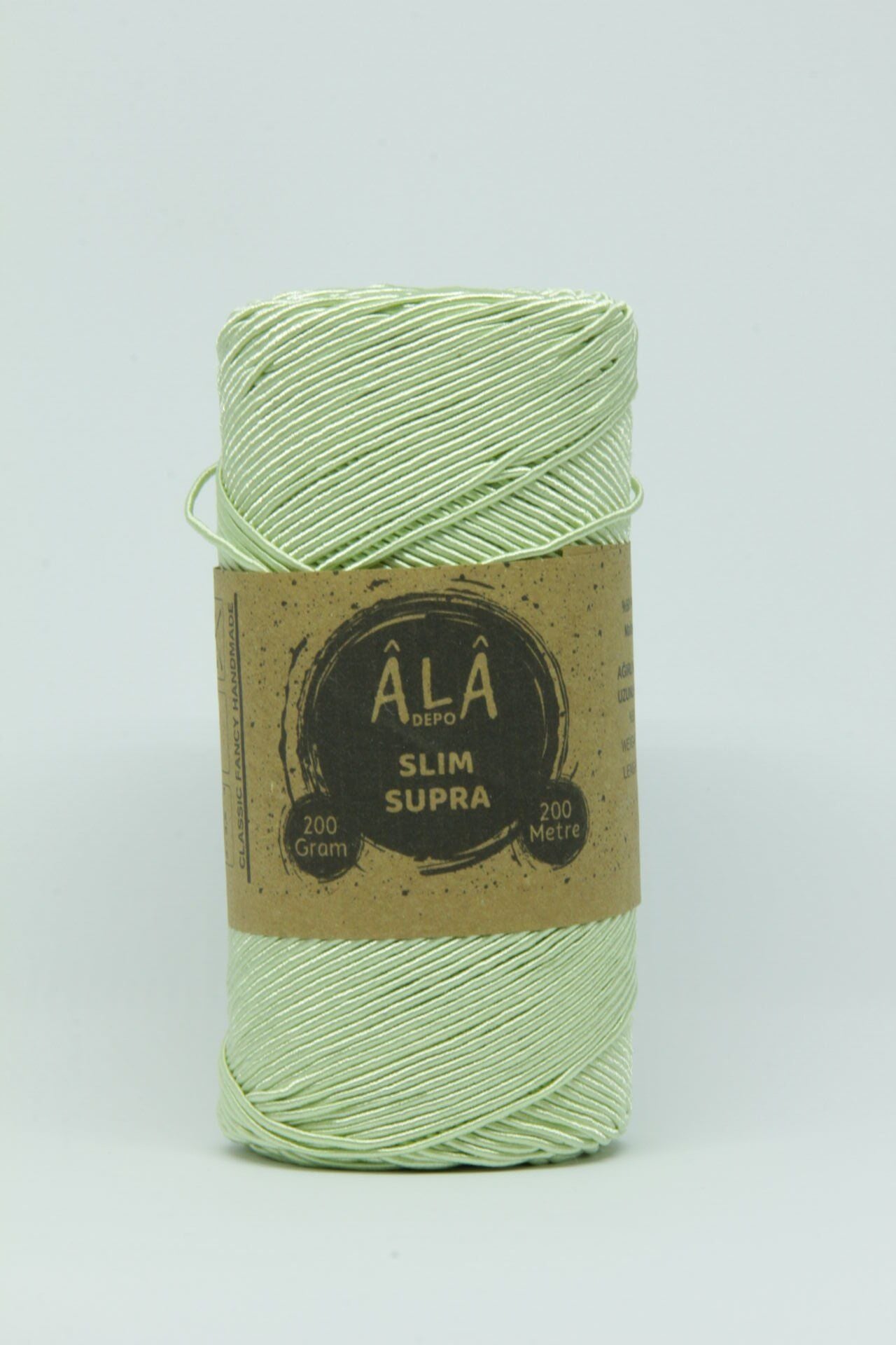 Slim Supra İp 200 Gram Mumlu İp Supla Çanta Runner İpi Elma Yeşili