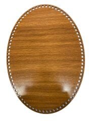Ahşap Oval Elips Sepet Tepsi Tabanı Ceviz  3'lü