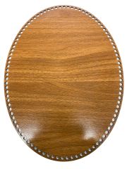 Ahşap Oval Elips Sepet Tepsi Tabanı Ceviz  5'li