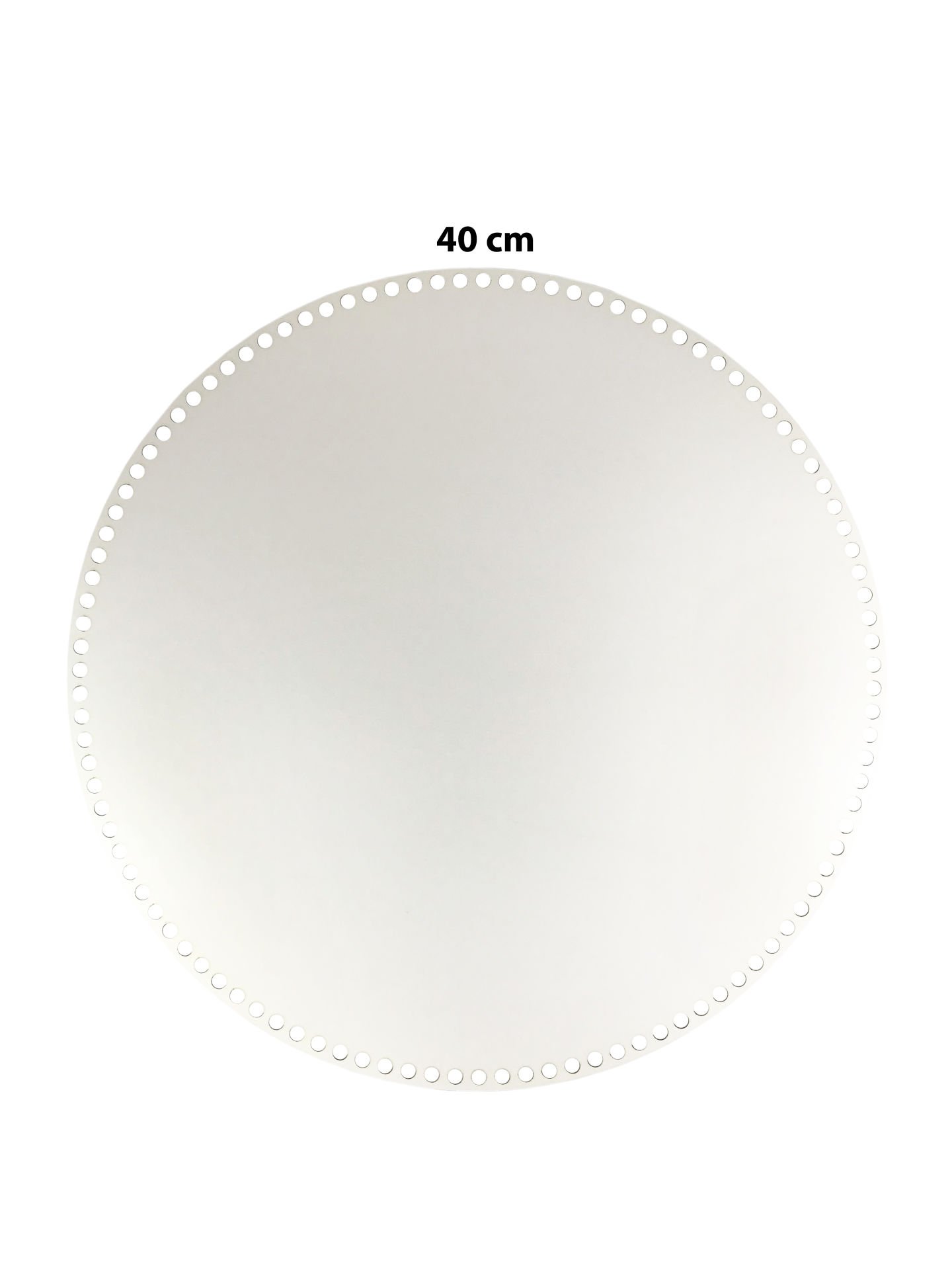 Ahşap Sepet Tepsi Tabanı 40cm Beyaz Çift Yüz 3mm MDF