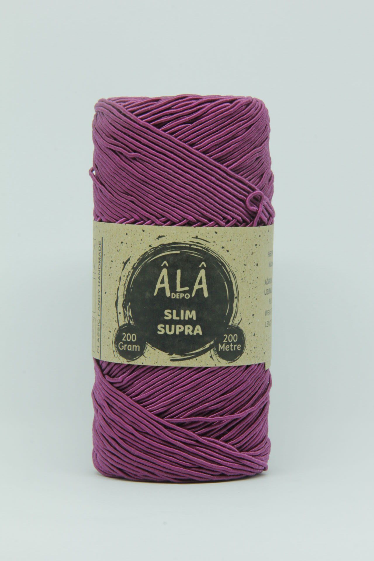 Slim Supra İp 200 Gram Mumlu İp Supla Çanta Runner İpi Mürdüm