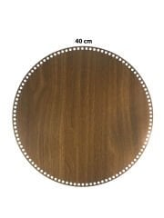 Ahşap Sepet Tepsi Tabanı 40cm Ceviz Çift Yüz 3mm MDF
