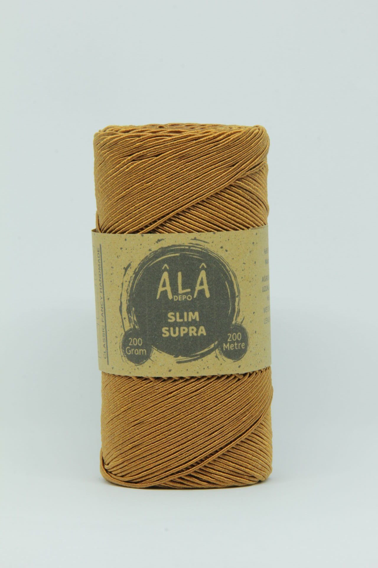 Slim Supra İp 200 Gram Mumlu İp Supla Çanta Runner İpi Karamel