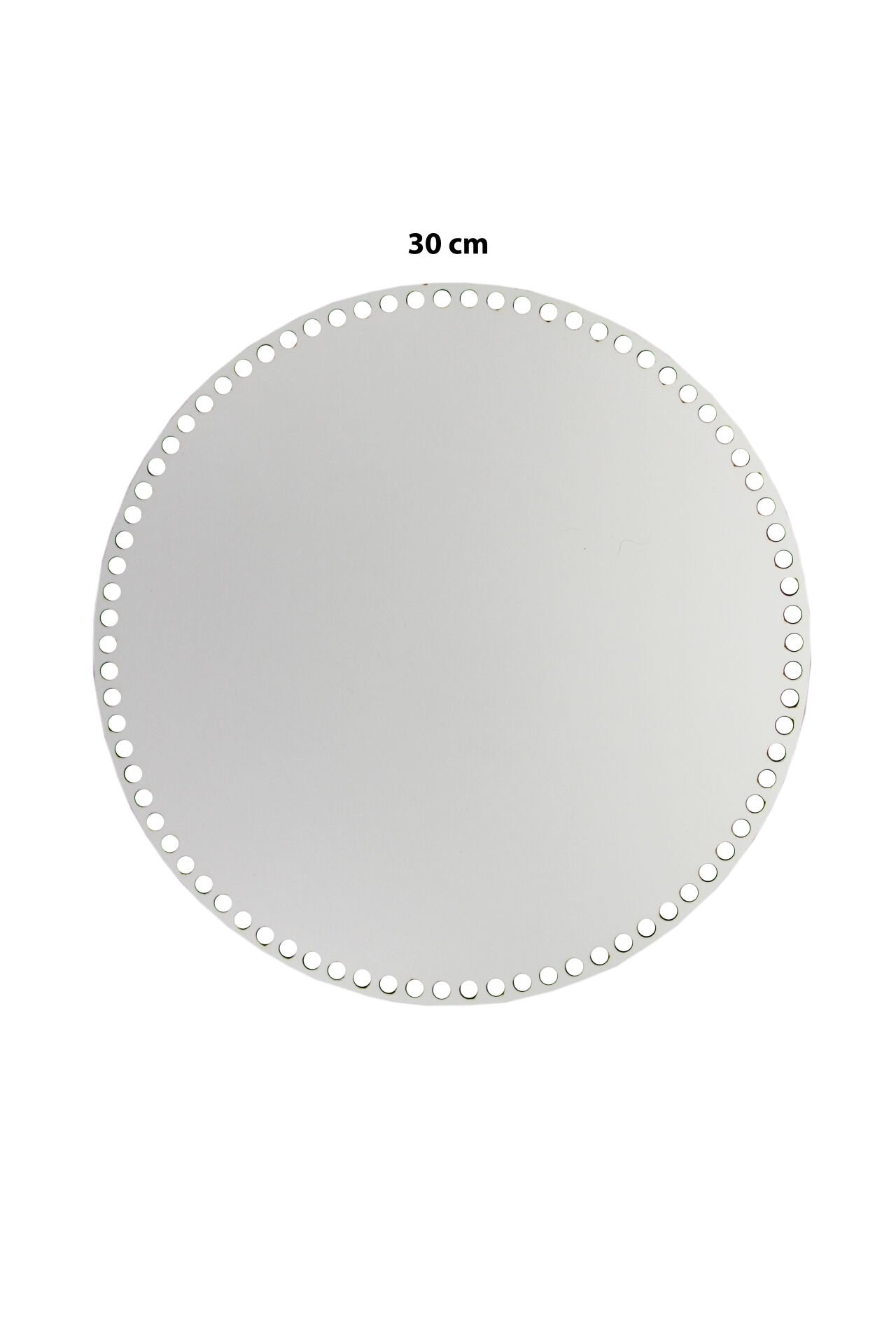 Ahşap Sepet Tepsi Tabanı 30cm Beyaz Çift Yüz 3mm MDF