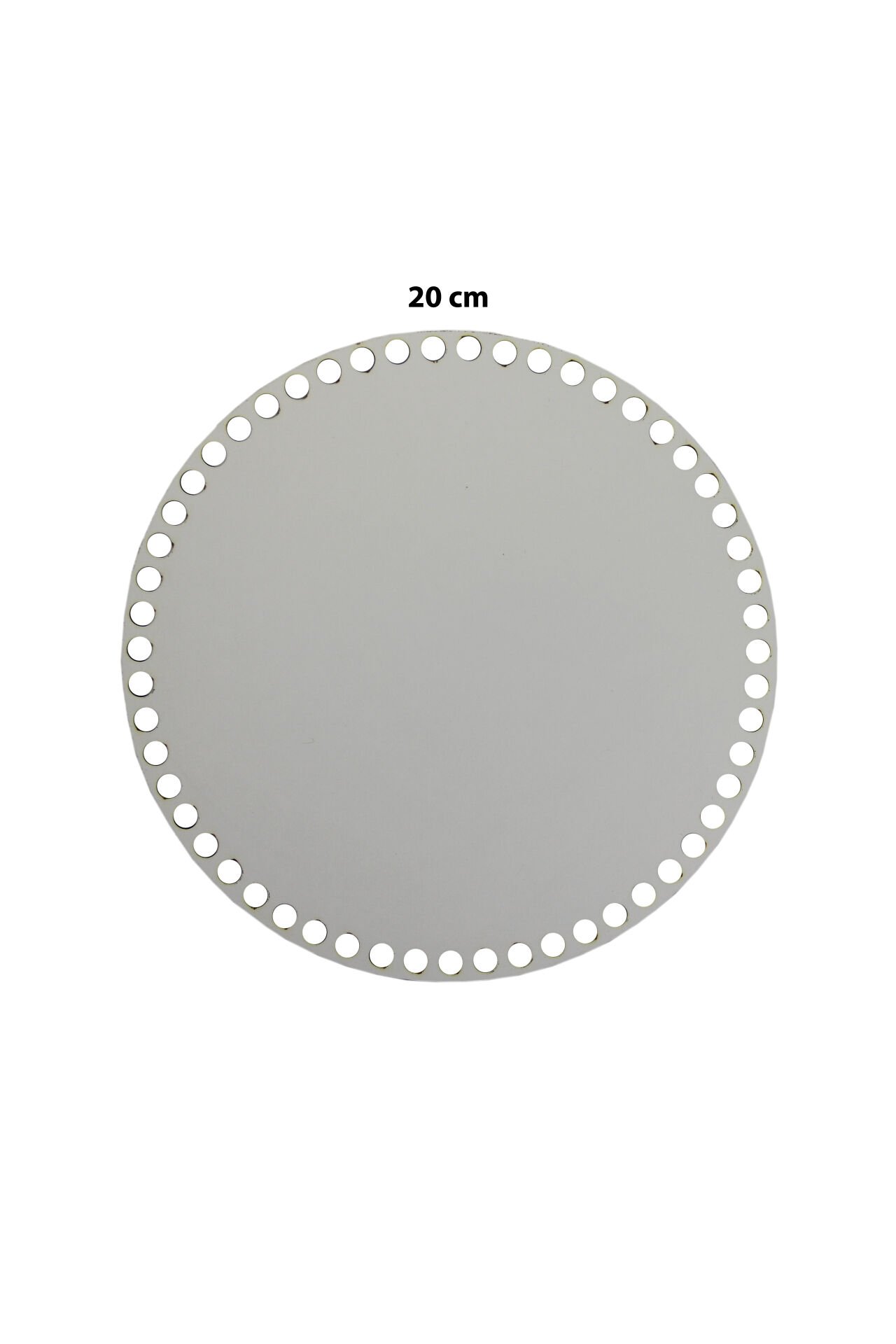 Ahşap Sepet Tepsi Tabanı 20cm Beyaz Çift Yüz 3mm MDF