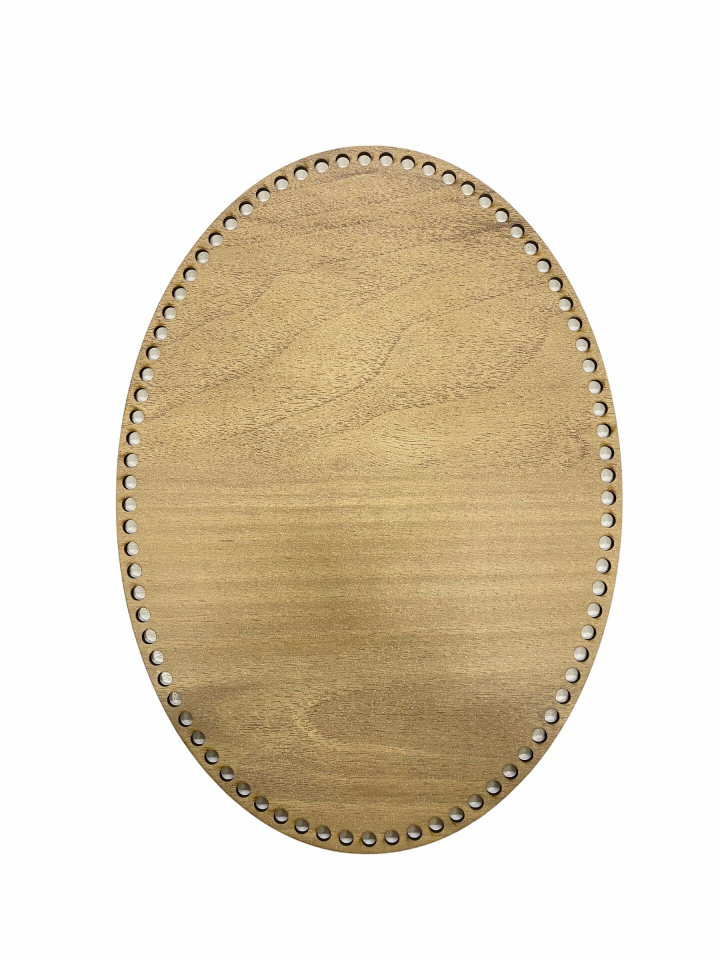 Ahşap Oval Elips Sepet Tepsi Tabanı 35x25 cm Meşe Çift Yüz 3 mm MDF