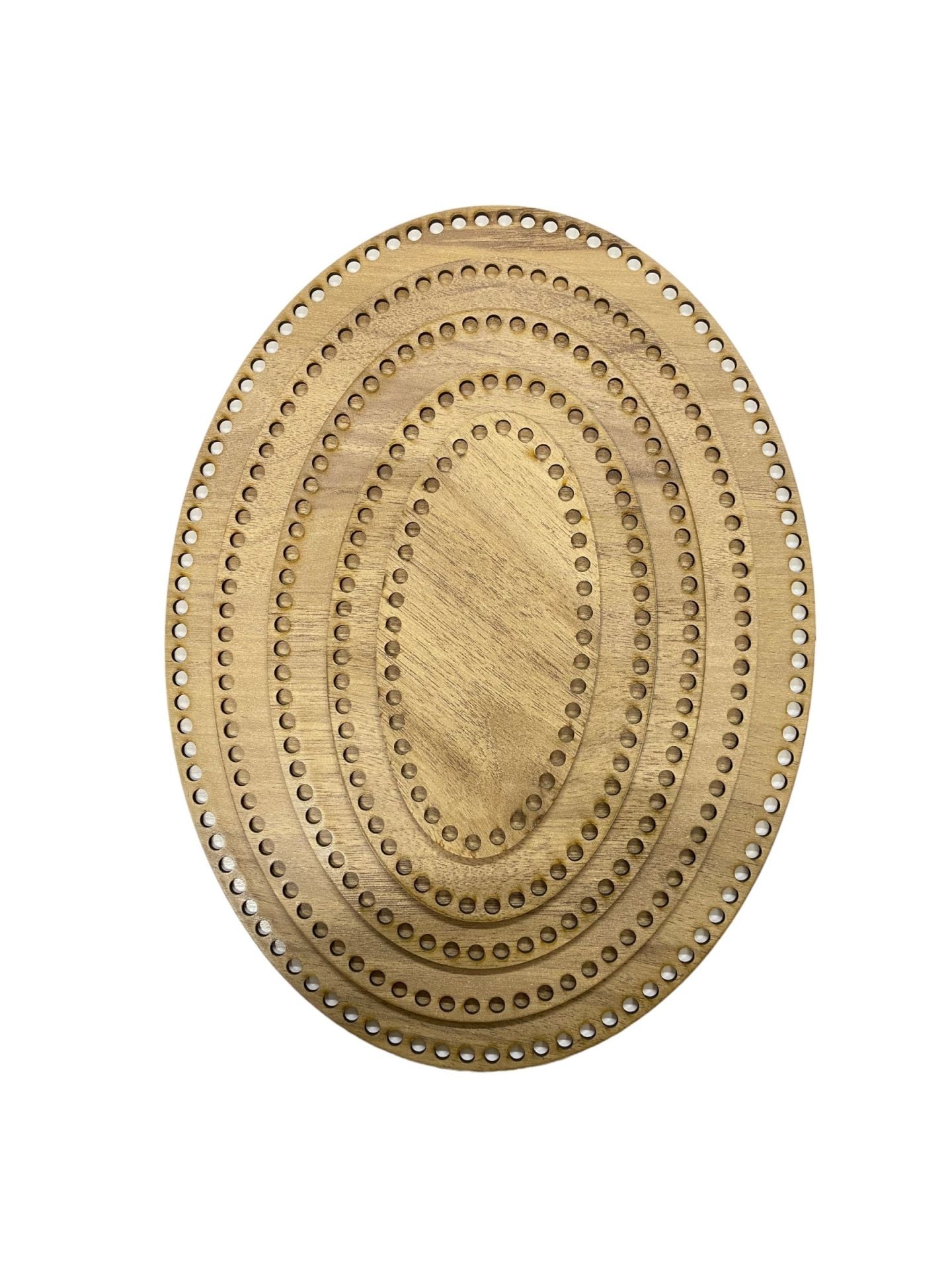 Ahşap Oval Elips Sepet Tepsi Tabanı Meşe 5'li