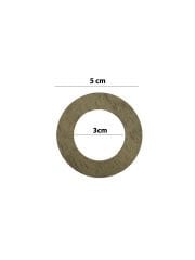 Makrome Küçük Halka 5cm 3mm Mdf Açık Meşe (10 Adet)