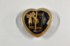 ŞEFFAF KALP KUTULU MİNİ KURAN VE TESBİH SET