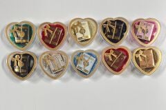 ŞEFFAF KALP KUTULU MİNİ KURAN VE TESBİH SET 10 LU