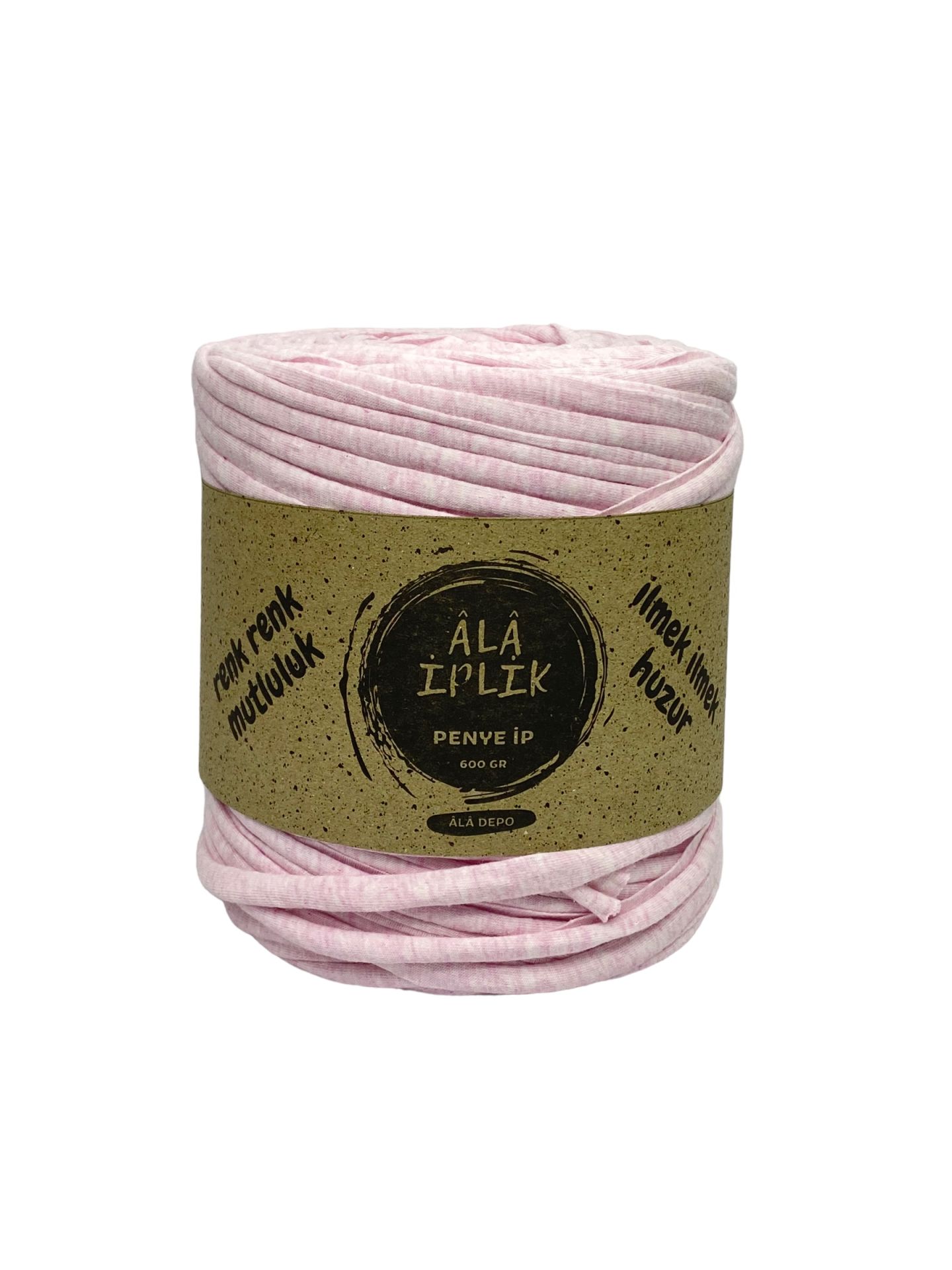 Penye İp Çanta Sepet Paspas Örgü İpi 600 Gram Pembe (kırçıllı)
