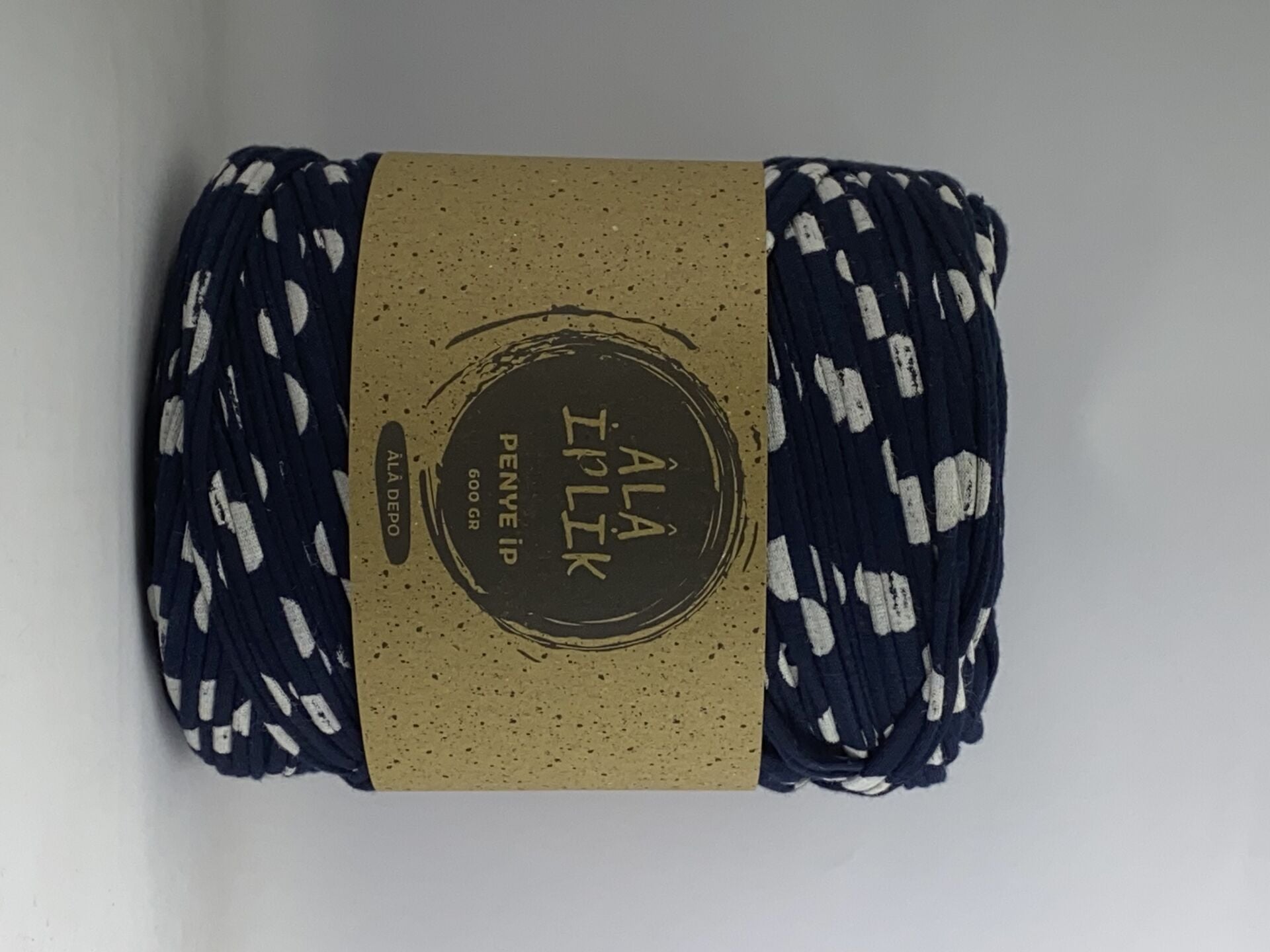 Penye İp Çanta Sepet Paspas Örgü İpi 600 Gram Beyaz(Desenli) 600 gr