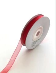 10 mm Organze Tül Kurdele 22 Metre Kırmızı
