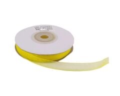 10 mm Organze Tül Kurdele 22 Metre Sarı