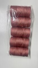 Polyester Soft Makrome İpi 2mm Gül Kurusu - 5x200 Gram (Toplam 1Kg)