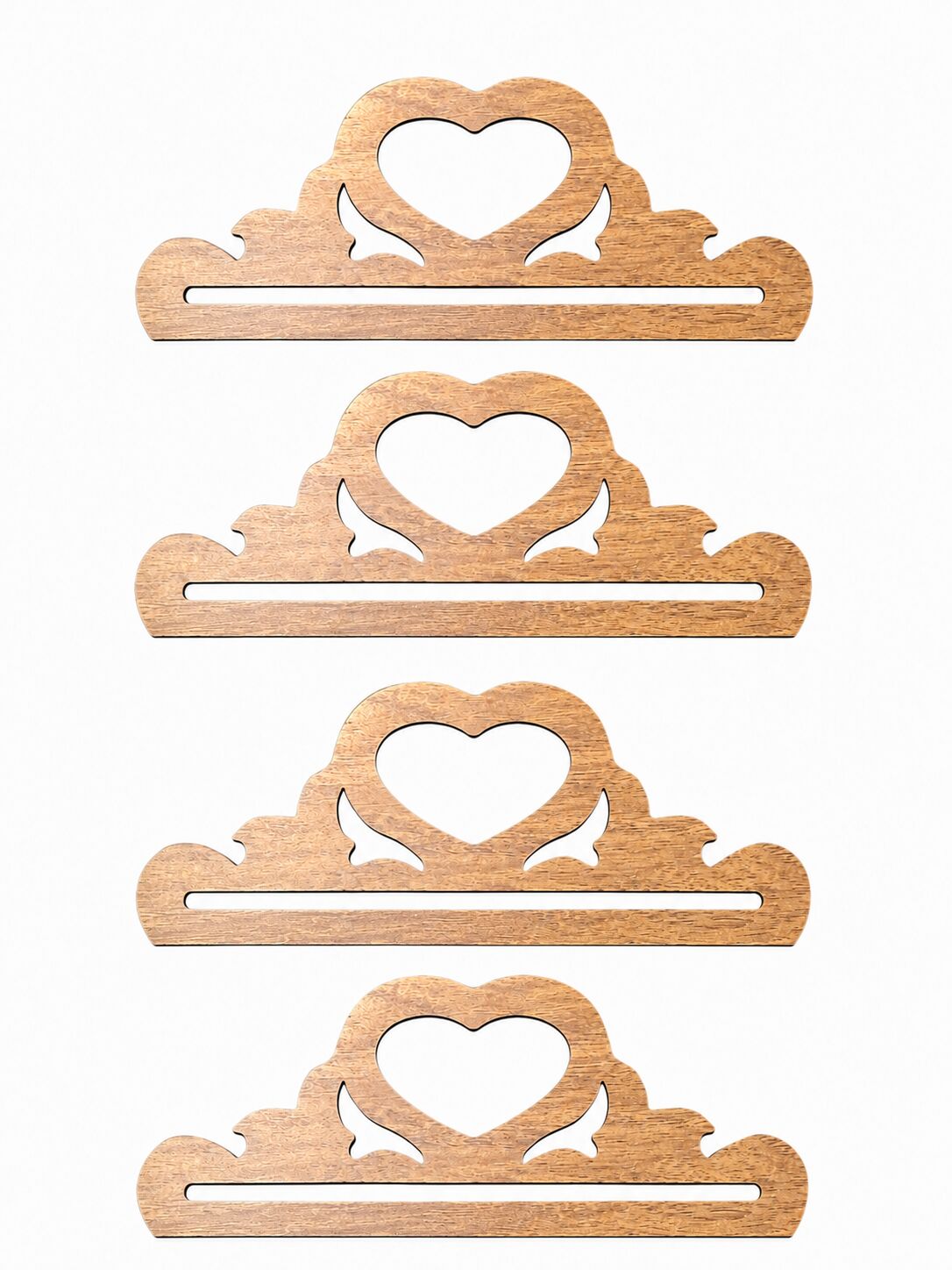 Ahşap lazer kesim çanta sapı ceviz renk (30x11)cm