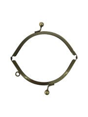 Klipsli Oval Metal  Çanta Bursu 13cm Antik Renk