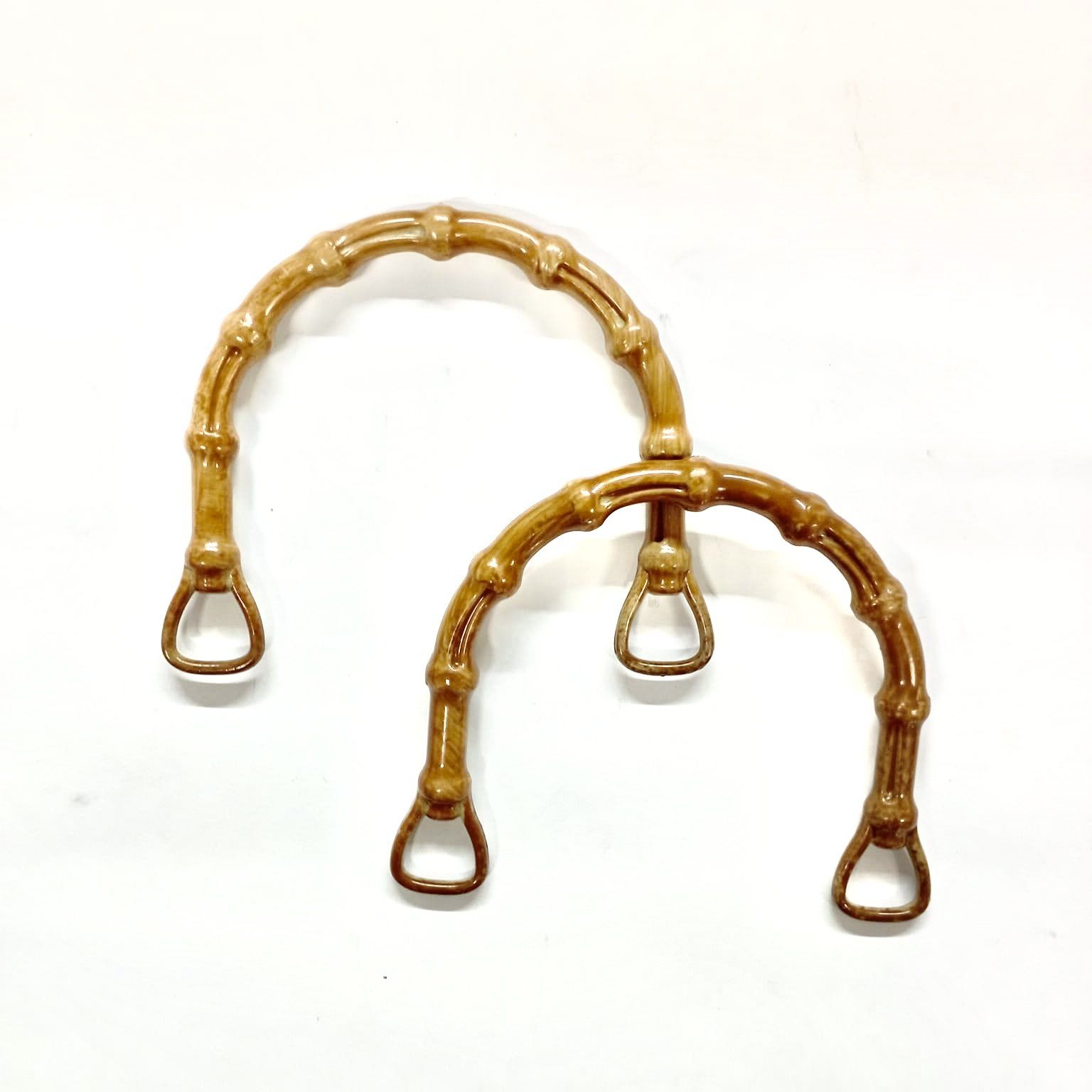 Plastik Ahşap Bambu Görünümlü C Model Çanta Sapı (Kulp) 39