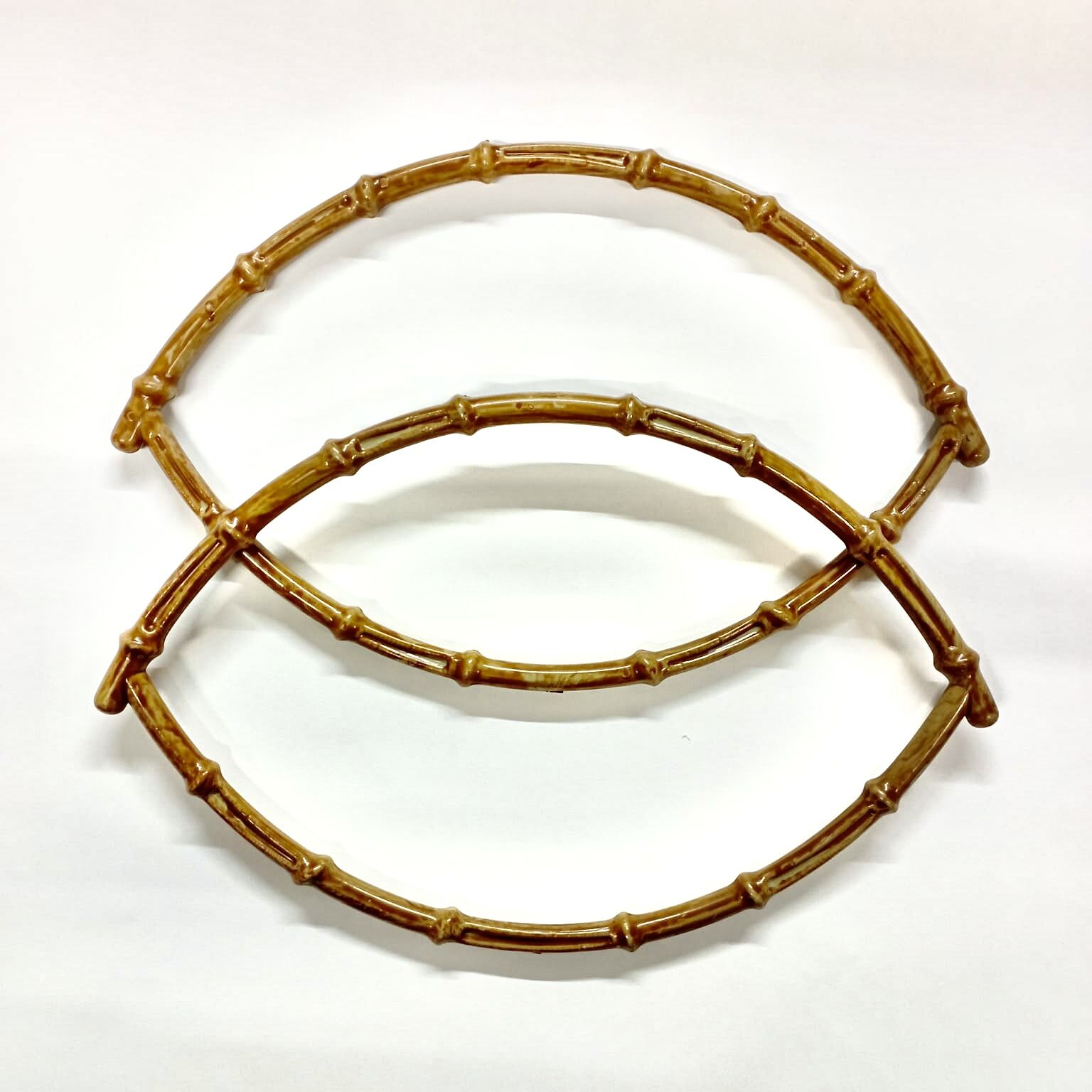 Plastik Ahşap Bambu Görünümlü Berna Model Çanta Sapı (Kulp) 07