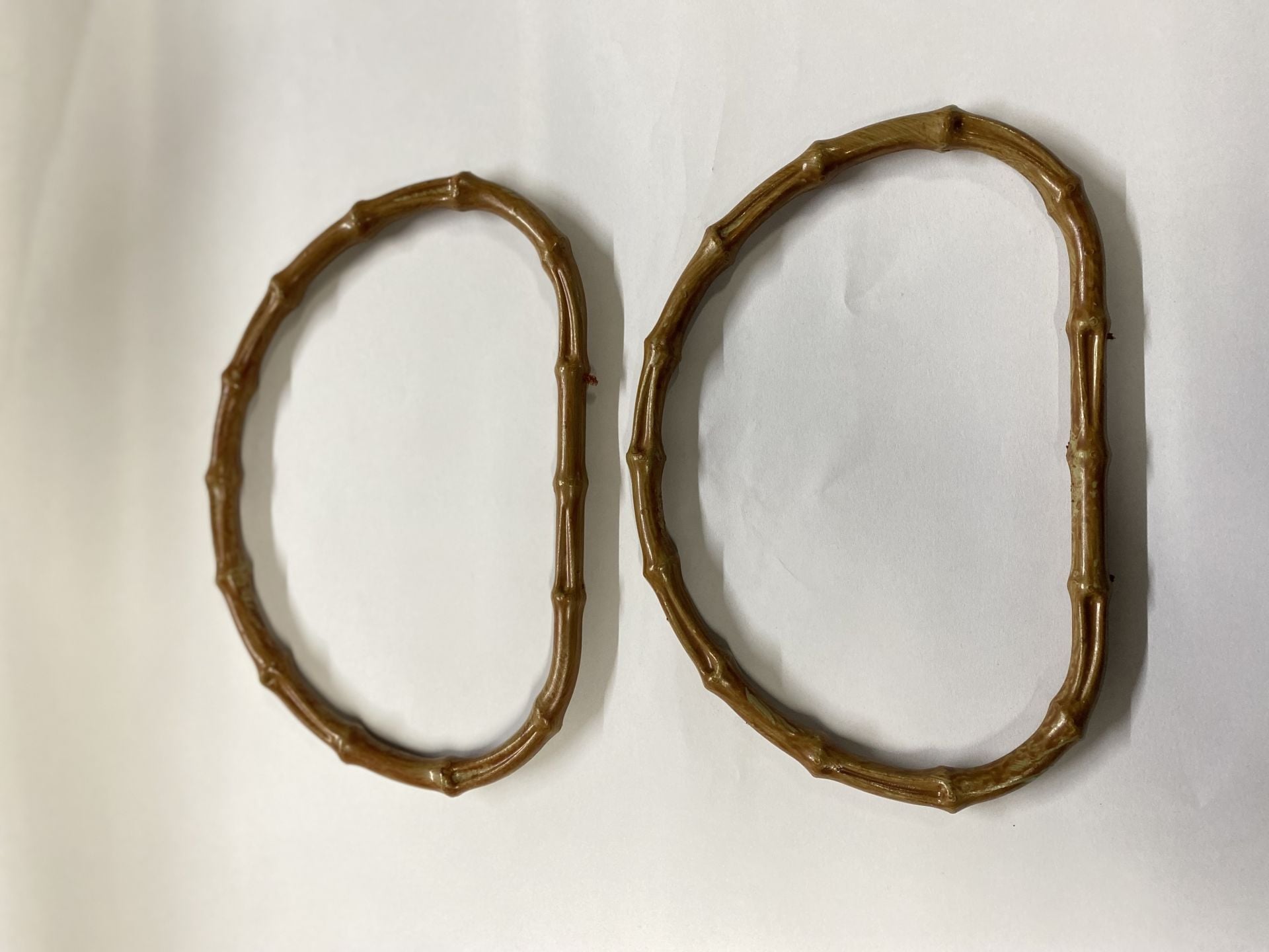Plastik Ahşap Bambu Görünümlü D Model Çanta Sapı ( Kulp ) 06