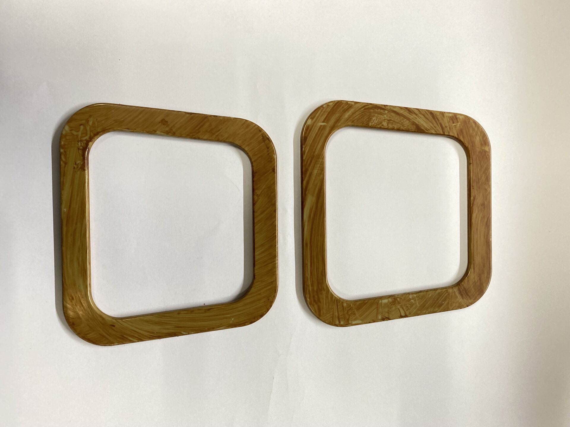 Plastik Ahşap Bambu Görünümlü Kare Model Çanta Sapı ( Kulp )38