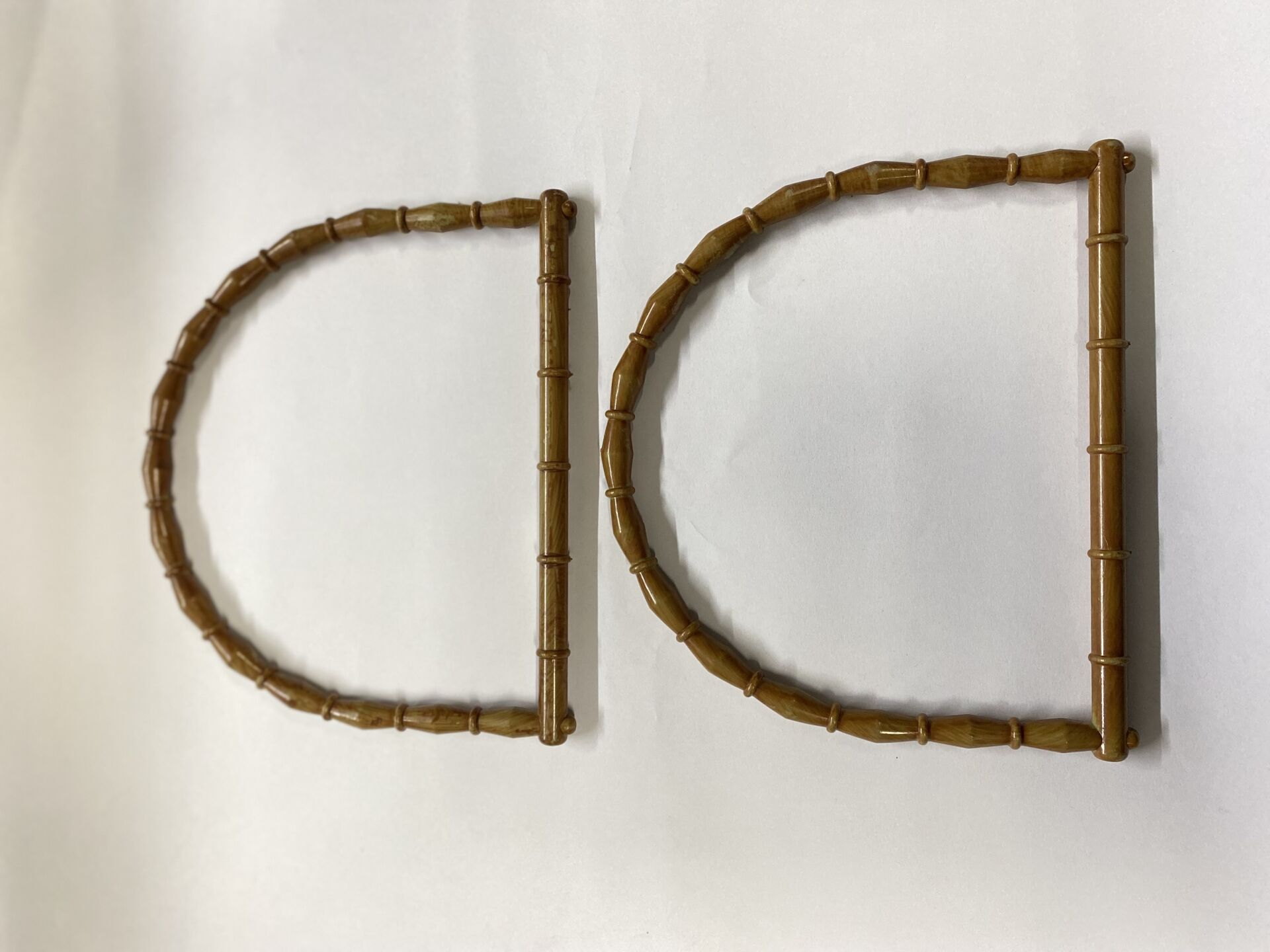 Plastik Ahşap Bambu görünümlü A Model  Çanta Sapı ( Kulp )2