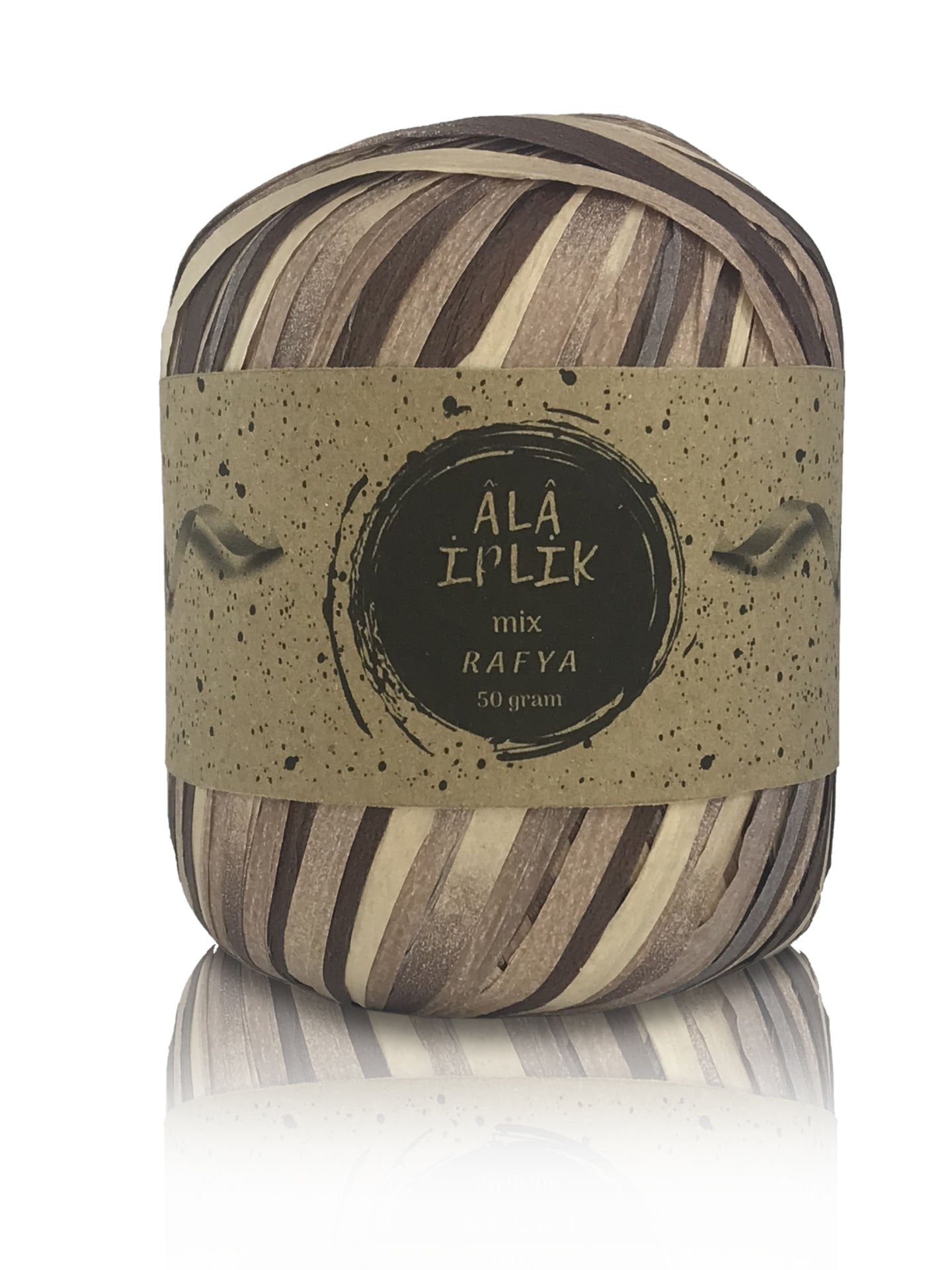 Multi Rafya Kağıt İp Çanta Şapka Örgü İpi 50 Gram Kahve
