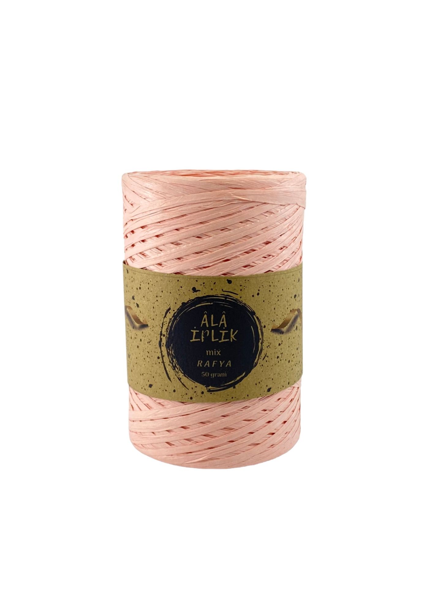 Doğal Rafya Kağıt İp Çanta Supla İpi 250 Gram pembe