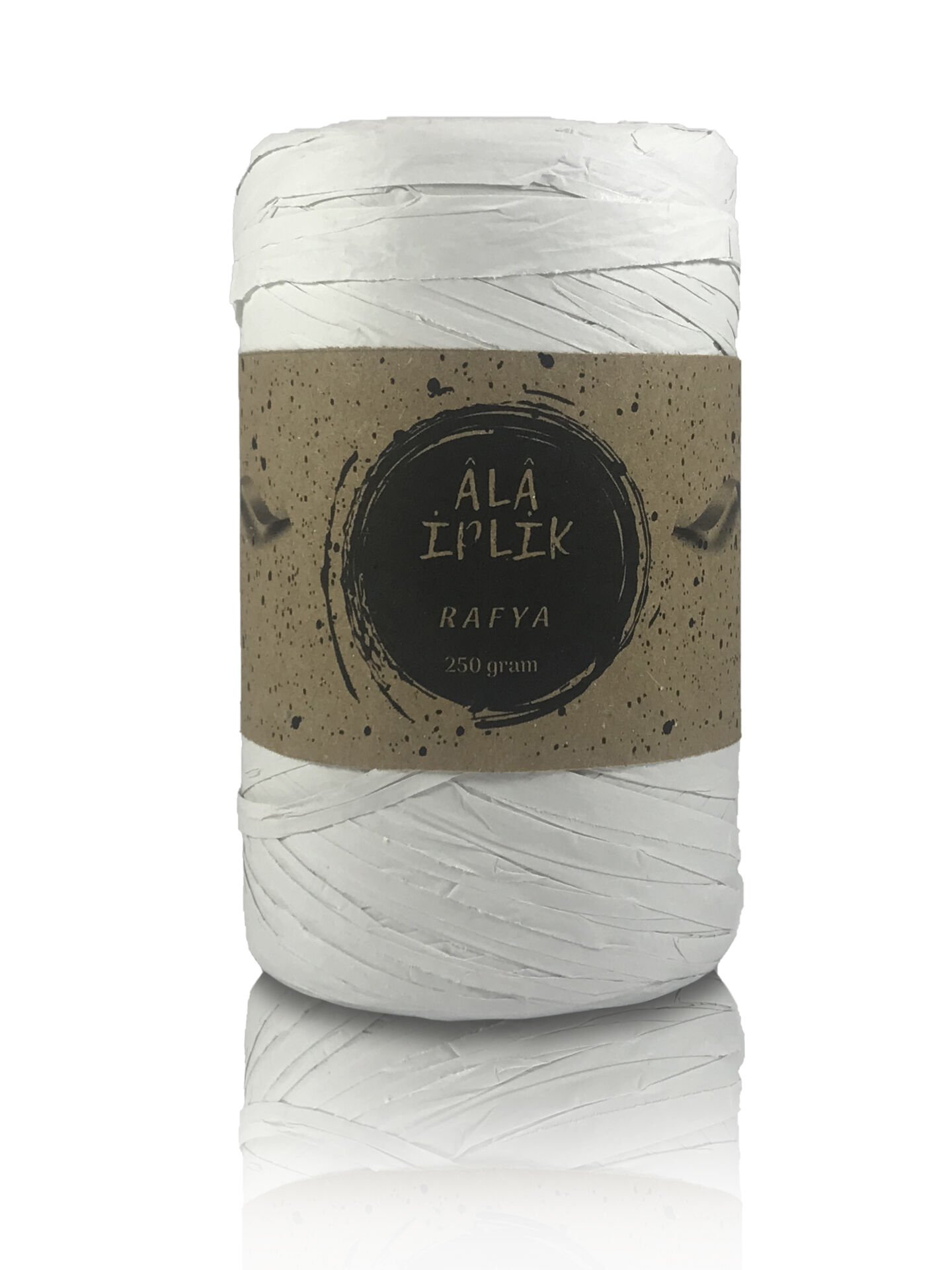 Doğal Rafya Kağıt İp Çanta Supla İpi 250 Gram Beyaz