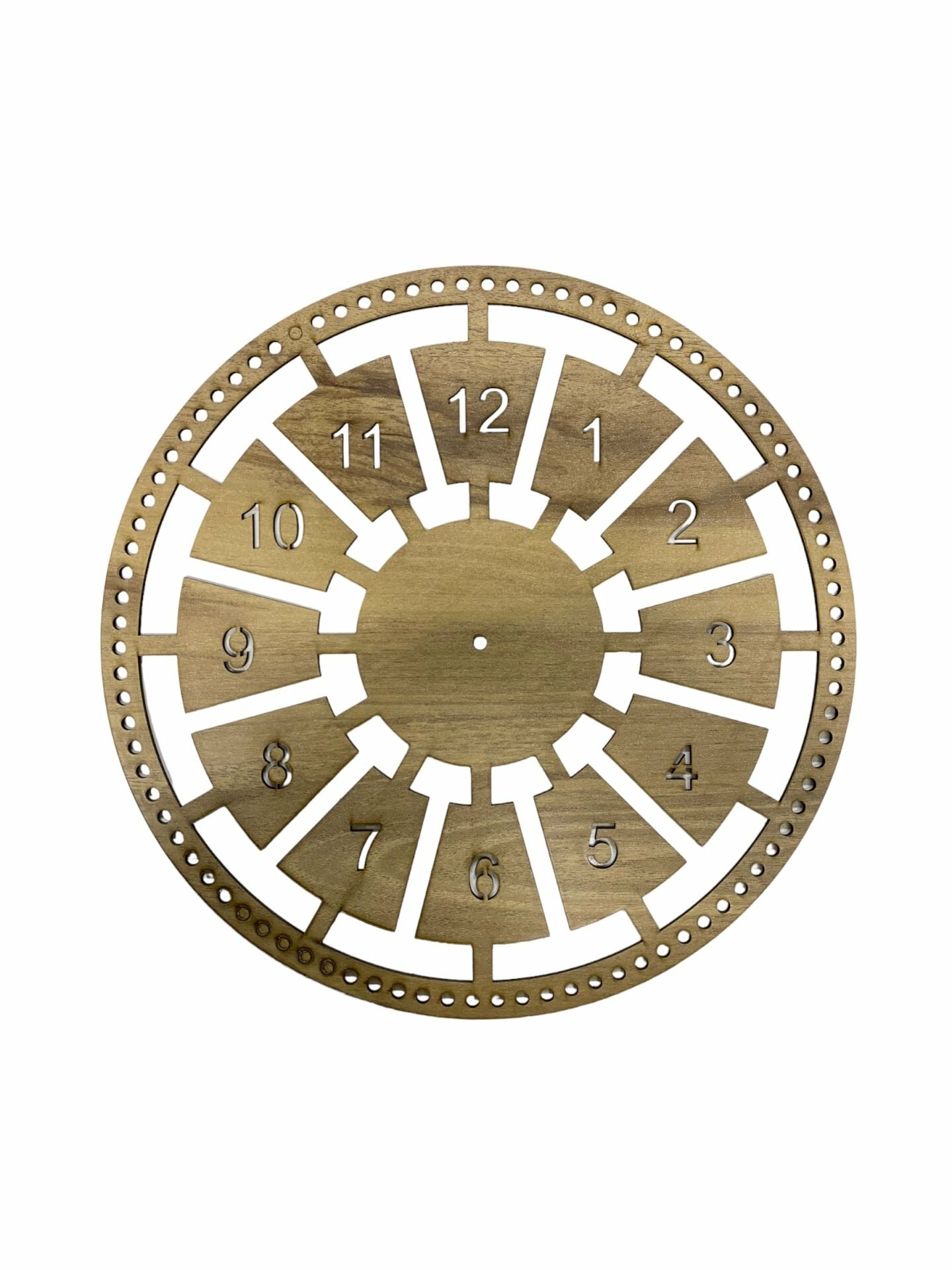 Ahşap Makrome Saat Kasnağı Açık Meşe 40 Cm