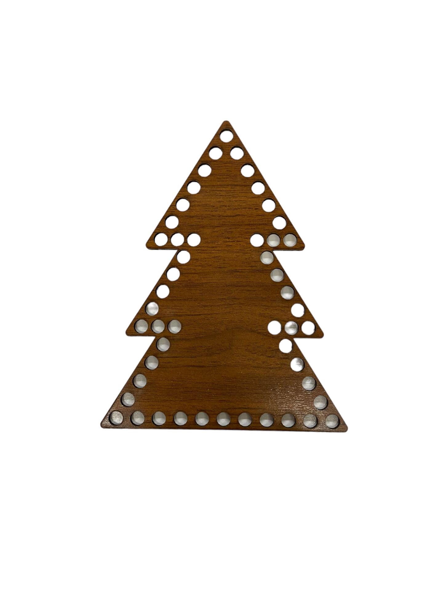 Ahşap Çam Ağacı Model Sepet Tabanı Çift Yüz Ceviz 15 cm AMH05