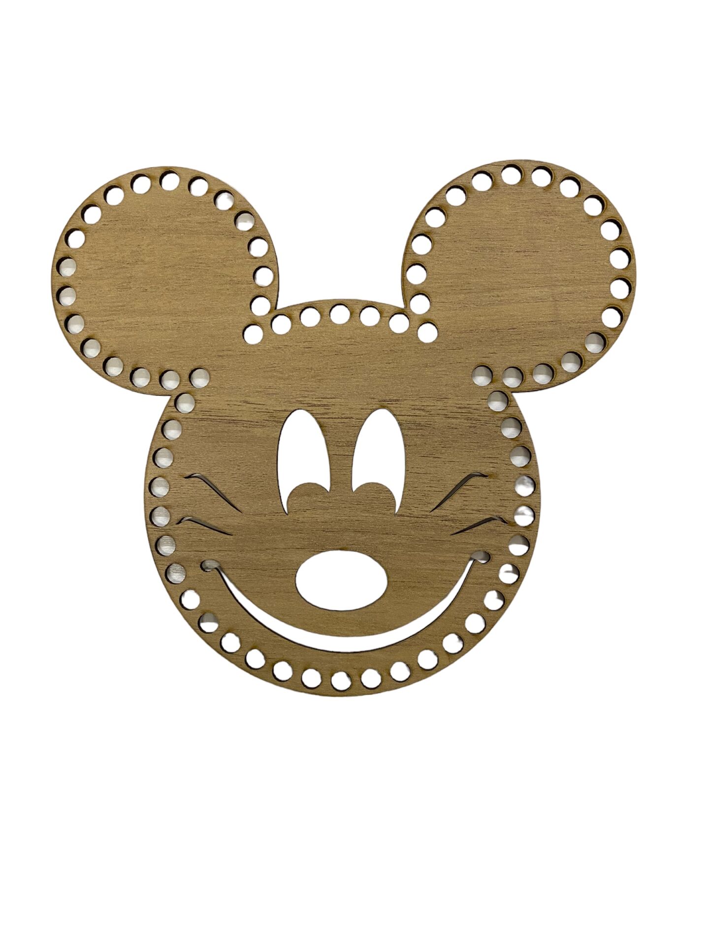 Ahşap Mickey Mouse Sepet Tabanı Açık Meşe 23x20 cm