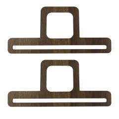 Ahşap  Çanta Sapı Mdf Kulp Ceviz (1 Çift)