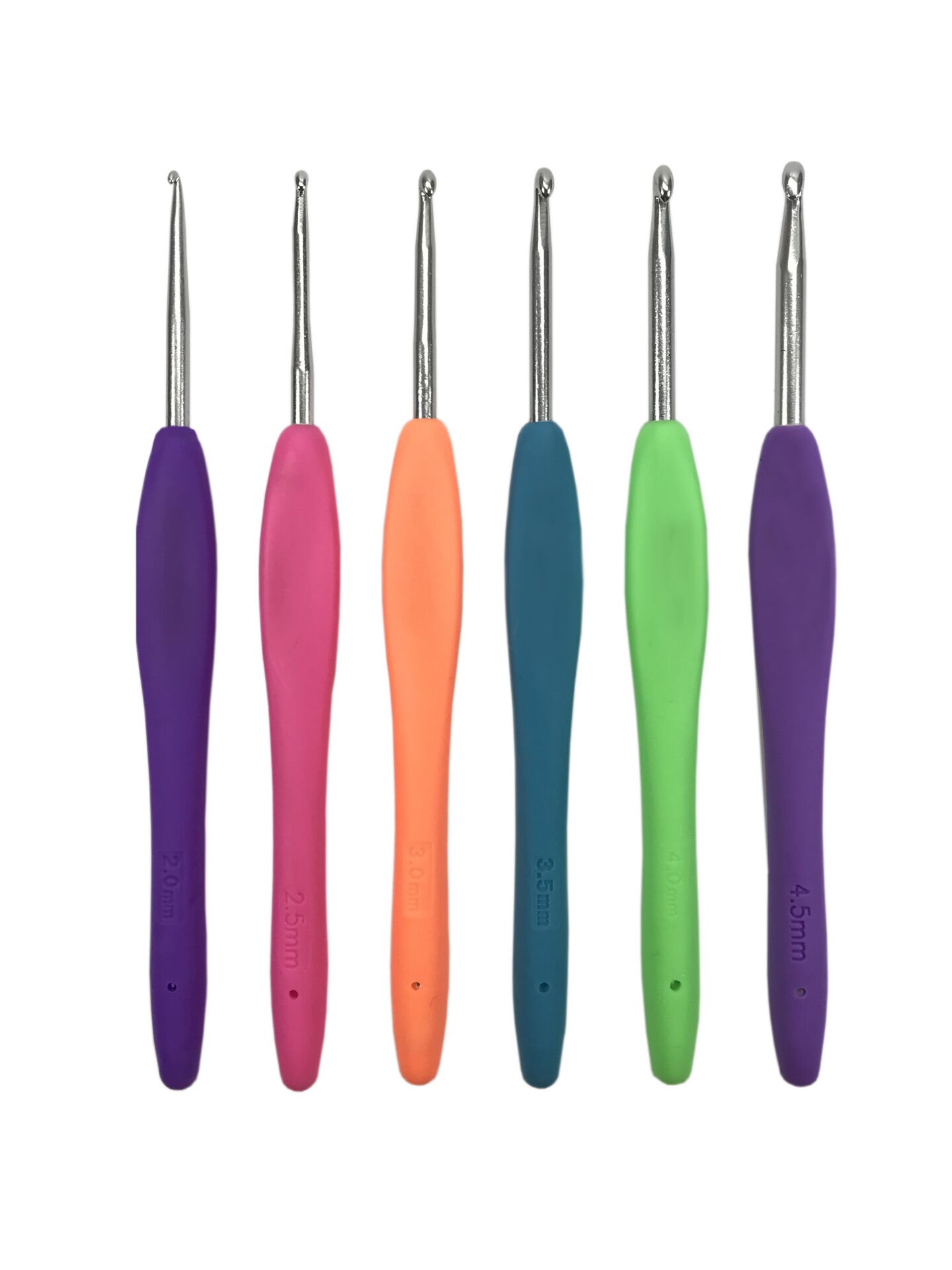 Elastik Saplı Tığ Yün Makrome Örgü Seti No: 2 - 2,5 - 3 - 3,5 - 4 - 4,5 mm (6 Adet)