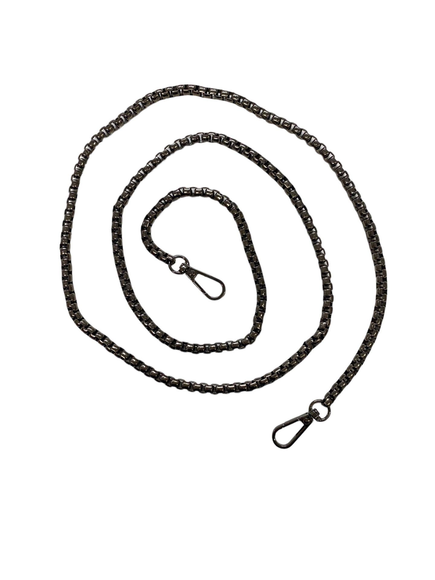 Kare Model Çanta Zinciri (100 cm) Siyah