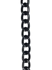 Çanta Zinciri 12mm 1 Metre Alüminyun Kararmaz  Siyah